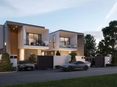 Townhouses  exterior 3d scene 3D model 3D print model