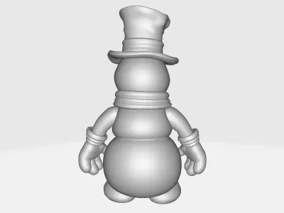 Cheerful Snowman Figurine Winter Decoration Christmas 3D print model