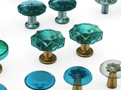 Modern handle crystal 3D model