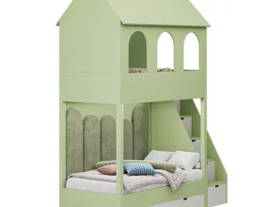 Childrens bunk bed 36 3D model