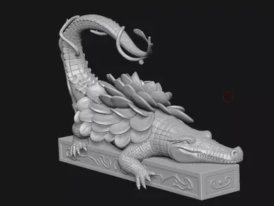 alligator 3D print model