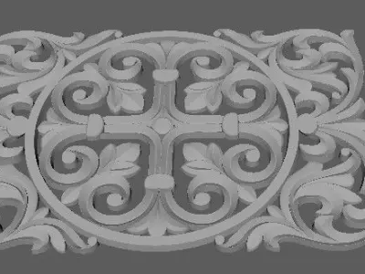 Central decor ornament for furniture 3D model 787