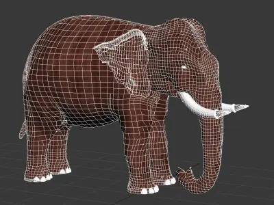 elephant sculpture 3D model
