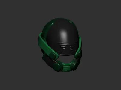 helmet high poly sculpt 3d printable  3D model 29