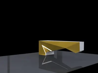 Desk Yellow Free 3D model