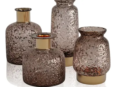  Set bouquets Bronze 3D model