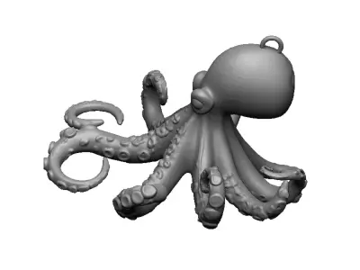 octopus pendant 3D print model