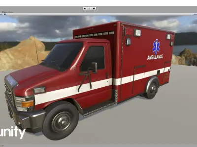 Ambulance  Low-poly 3D model