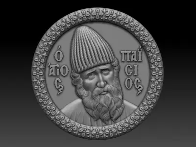 Saint Paisios Pendant 3D print model
