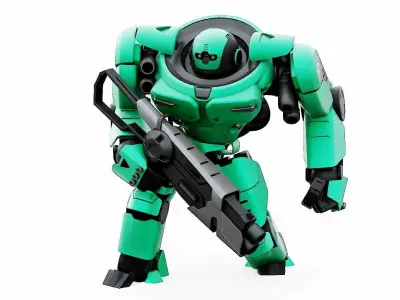 DOOM FIGHTER V-7  Rigged for Unreal Engine - Unity - MIXAMO  3D model