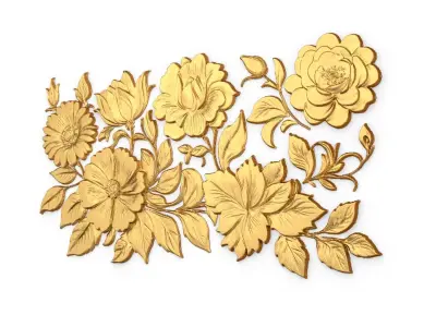 Classic carved decor ornament 414 3D model