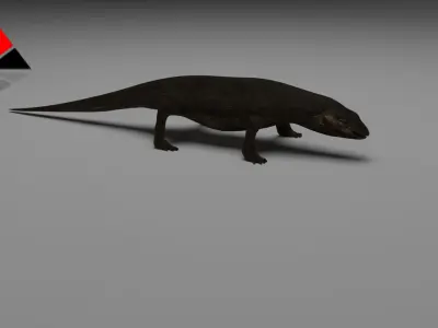 Low Poly Komodo Dragon Low-poly 3D model