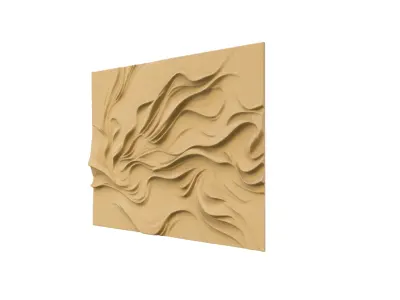modern panel wall decor set wall relief mural CNC 102 3D model