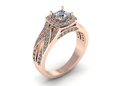 Jewelry Diamond Ring 3D print model 25
