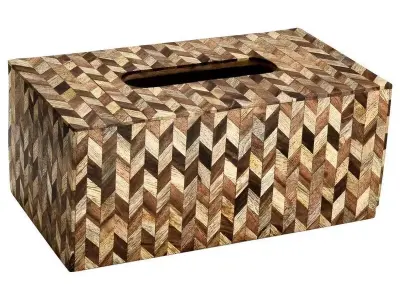Brown Johns Herringbone Tissue Box Cover 3D model