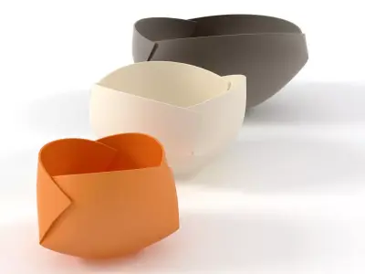 Folded Bowls Free 3D model