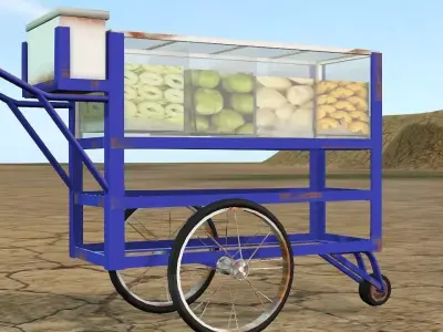  Thai fruit cart 3D model