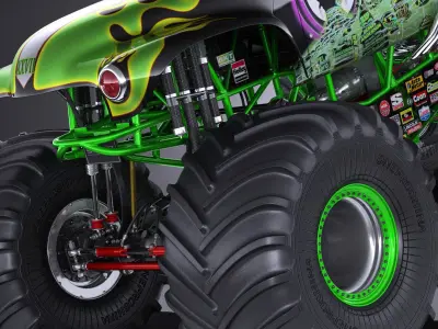 Grave Digger Monster Truck 3D model