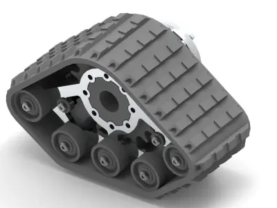 Caterpillar for RC 1-10  3D model