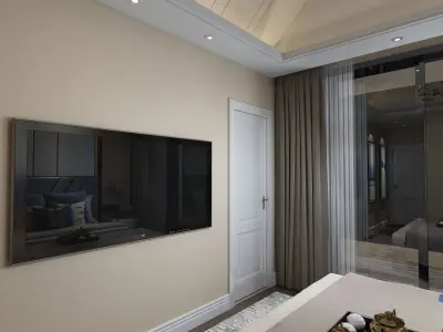 Luxurious 3D Bedroom Design 3D model