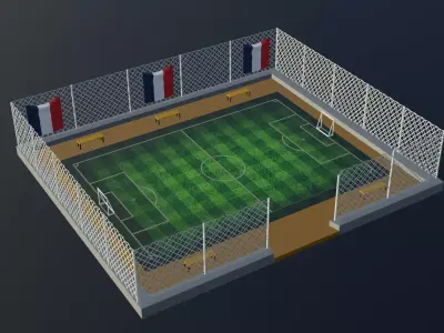 Soccer Stadium - France 3D model