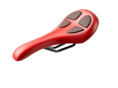 Red Leather Bicycle Saddle model pack Low-poly 3D model