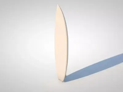 Surfboard wooden 3D model