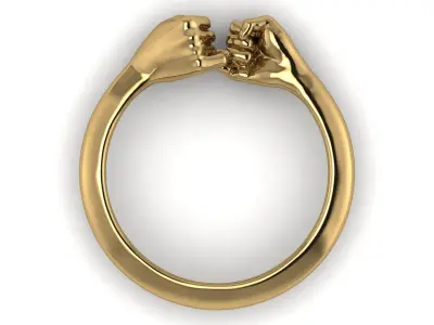 Hand Holding Ring STL 3D Printable Model 3D print model