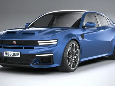 Generic Muscle Sedan 2022 3D model