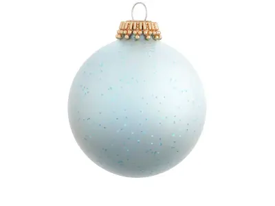 Christmas ball Blue with flakes 3D model