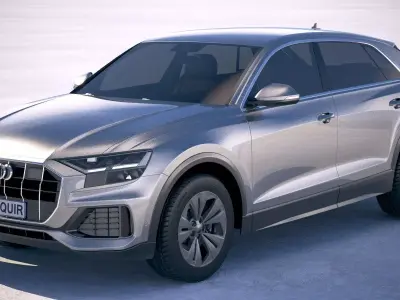 Audi Q8 2019 base model 3D model