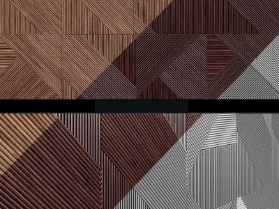 3D panels Emmemobili STRIPES BOISERIE 3D model