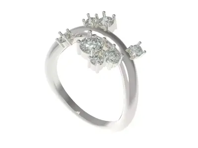 luxury female ring 3D print model