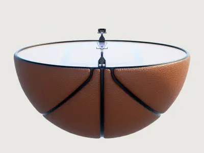 Basketball Half Ball And Basketball Court 3D model