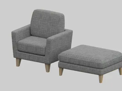 Furniture Set-02 Low-poly 3D model