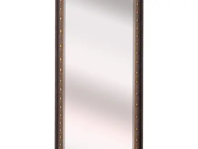 Rectangle Wood Mirror 3D model