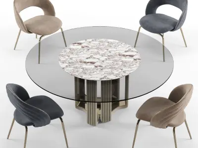 Kylo chair and table -  Visionnaire 3D model