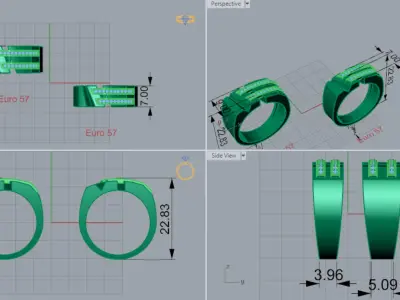 couple ring cr0017 3D print model