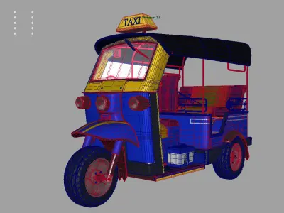 TuckTuck taxi tuk - tuk 3D model