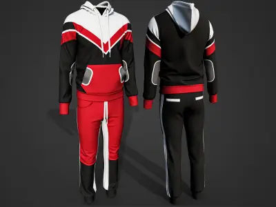 5 Hoodies and Sweatpants  Video Tutorial  CLO OBJ Vol03 3D model