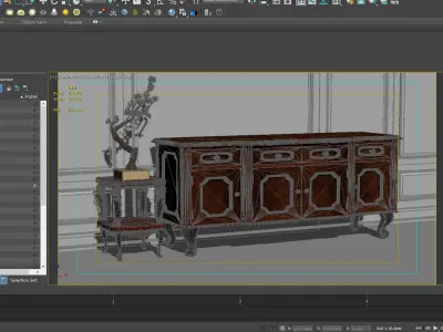 cabinet cabinet wardrobe sofa bed table bookshelve 3D model