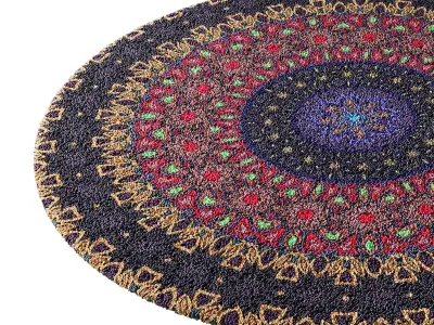 round carpet 28 3D model