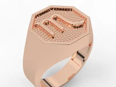 ring twelve symbols of the zodiac Silver Gold  Print 3D print model