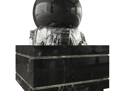Floating Ball Fountain 3D model
