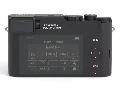 Leica D-Lux 8 Digital Camera PBR Texture 3D model