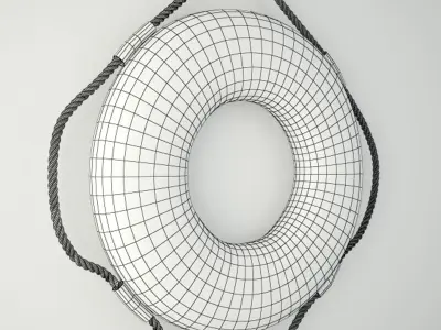 Vintage Life Preserver 3 3D model