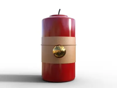 Christmas Candle Pack Low-poly 3D model
