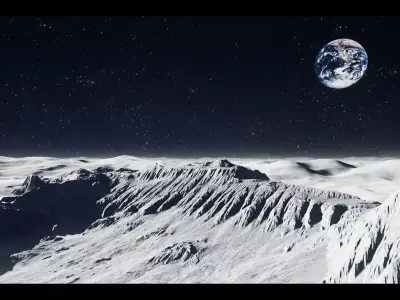 Moon Landscapes Pack - UE Project 4 22 3D model
