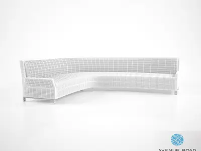 Avenue Road Perry Street Boomerang Sofa 3D model