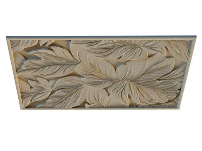 modern panel wall decor set relief stl mural CNC 301 3D model